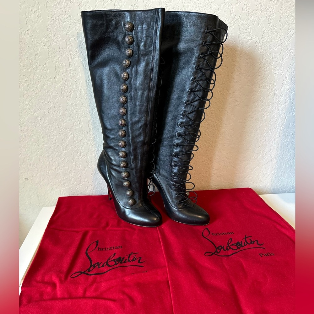 Christian Louboutin Black Corset Boot 37.5/US size 7.5